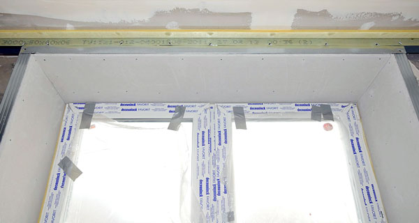 Отделка откосов гипсокартонном